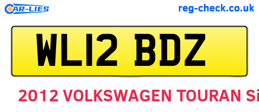 WL12BDZ are the vehicle registration plates.
