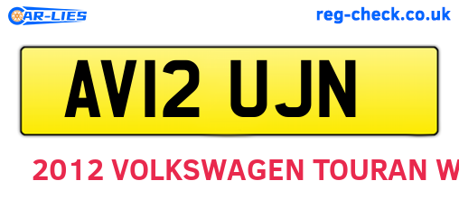 AV12UJN are the vehicle registration plates.