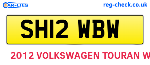 SH12WBW are the vehicle registration plates.