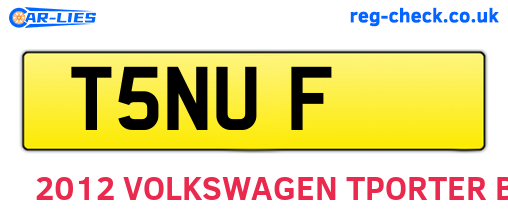 T5NUF are the vehicle registration plates.