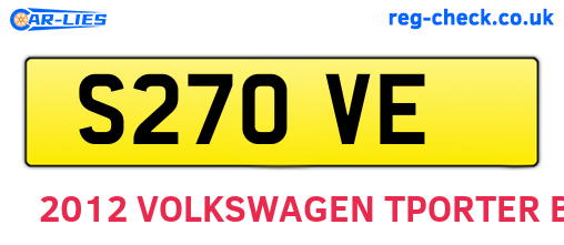 S27OVE are the vehicle registration plates.