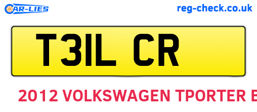 T31LCR are the vehicle registration plates.