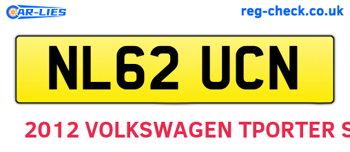 NL62UCN are the vehicle registration plates.