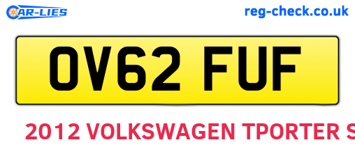 OV62FUF are the vehicle registration plates.