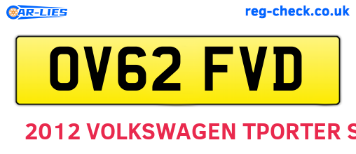 OV62FVD are the vehicle registration plates.