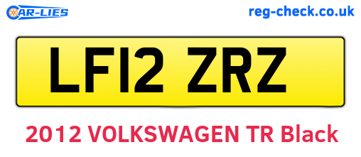 LF12ZRZ are the vehicle registration plates.