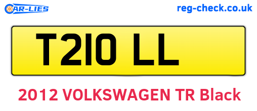 T21OLL are the vehicle registration plates.