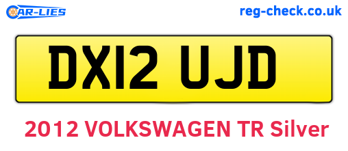 DX12UJD are the vehicle registration plates.