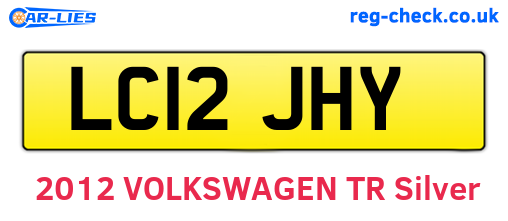 LC12JHY are the vehicle registration plates.