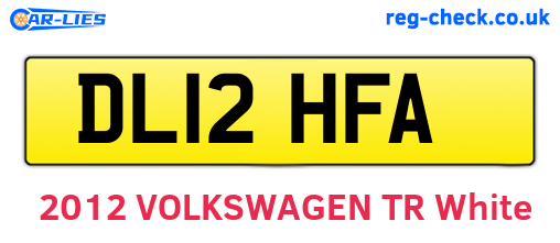 DL12HFA are the vehicle registration plates.