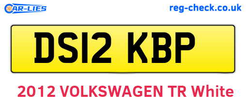DS12KBP are the vehicle registration plates.