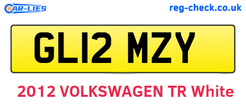 GL12MZY are the vehicle registration plates.