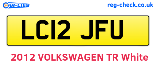 LC12JFU are the vehicle registration plates.