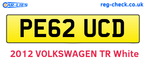 PE62UCD are the vehicle registration plates.