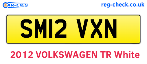 SM12VXN are the vehicle registration plates.