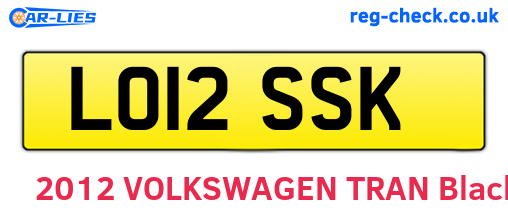 LO12SSK are the vehicle registration plates.