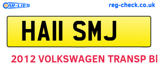 HA11SMJ are the vehicle registration plates.
