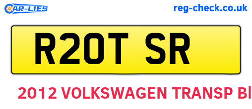 R20TSR are the vehicle registration plates.