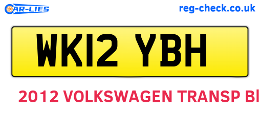 WK12YBH are the vehicle registration plates.