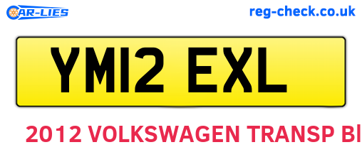 YM12EXL are the vehicle registration plates.