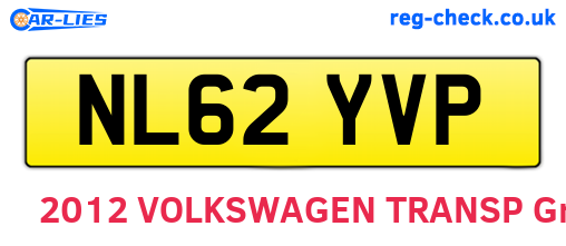 NL62YVP are the vehicle registration plates.