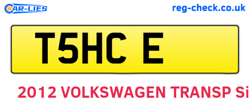 T5HCE are the vehicle registration plates.