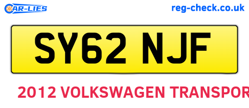 SY62NJF are the vehicle registration plates.