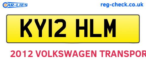 KY12HLM are the vehicle registration plates.