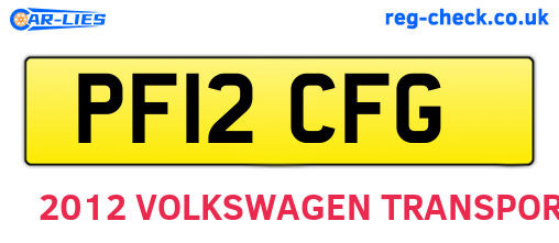 PF12CFG are the vehicle registration plates.