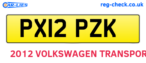 PX12PZK are the vehicle registration plates.
