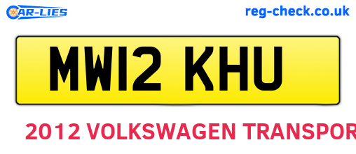 MW12KHU are the vehicle registration plates.