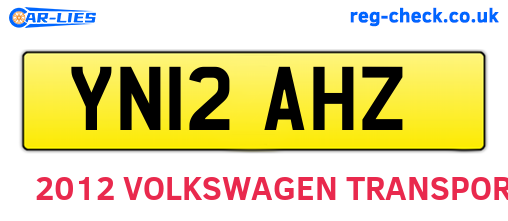 YN12AHZ are the vehicle registration plates.