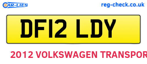 DF12LDY are the vehicle registration plates.