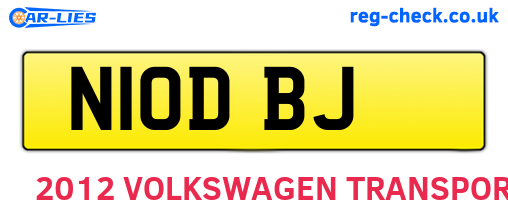 N10DBJ are the vehicle registration plates.