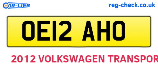 OE12AHO are the vehicle registration plates.