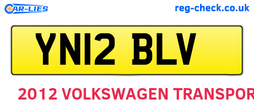 YN12BLV are the vehicle registration plates.
