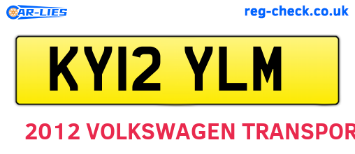 KY12YLM are the vehicle registration plates.