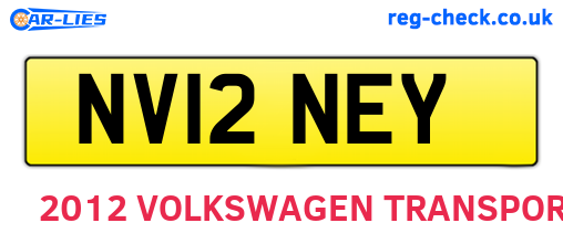 NV12NEY are the vehicle registration plates.