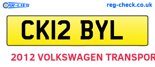 CK12BYL are the vehicle registration plates.