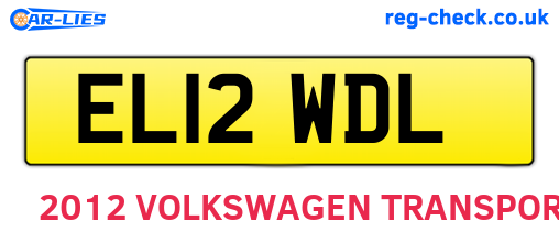 EL12WDL are the vehicle registration plates.