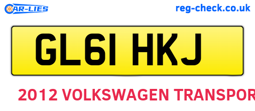GL61HKJ are the vehicle registration plates.