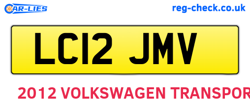 LC12JMV are the vehicle registration plates.