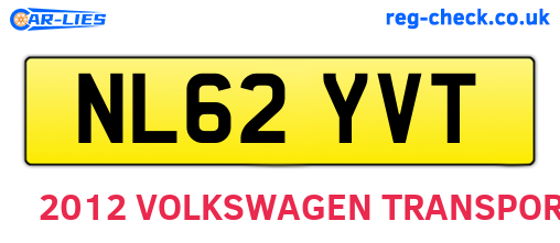 NL62YVT are the vehicle registration plates.