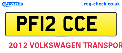 PF12CCE are the vehicle registration plates.