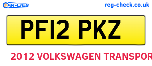 PF12PKZ are the vehicle registration plates.