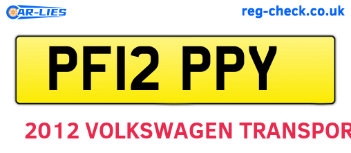 PF12PPY are the vehicle registration plates.