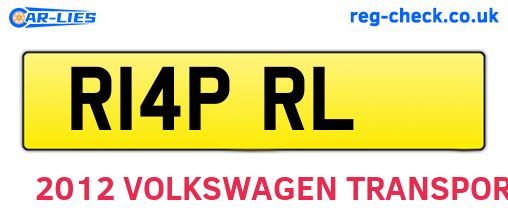 R14PRL are the vehicle registration plates.