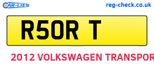 R5ORT are the vehicle registration plates.