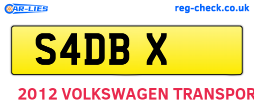 S4DBX are the vehicle registration plates.