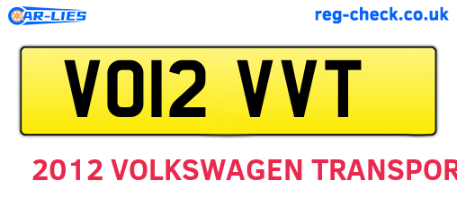 VO12VVT are the vehicle registration plates.